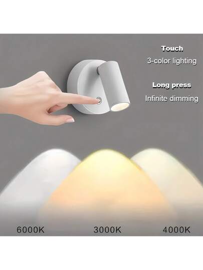 بقعة ضوئية لاسلكية للاستخدام الداخلي، مصدر ضوئي ثلاثي الألوان، قابل للتعديل في درجة السطوع، تركيب محمول بدون حاجة للتثقيب، مناسبة لإضاءة غرفة الأطفال والمكاتب، أطر صور الحائط، ألبومات الصور، والأضواء على خزانات العرض