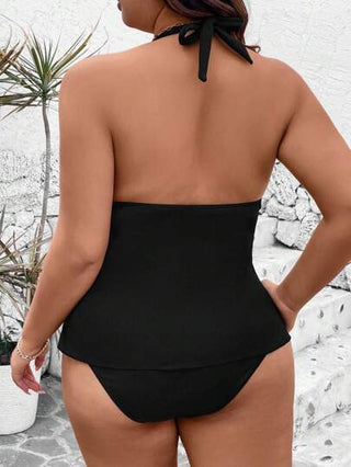 Swim Lushoire بكيني شيك ذو عنق مزخرف مقاس كبير