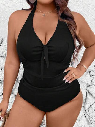 Swim Lushoire بكيني شيك ذو عنق مزخرف مقاس كبير