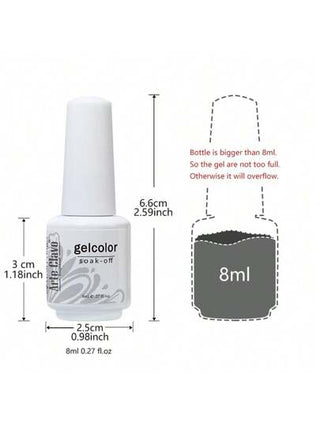 Arte Clavo قلم لون جل أظافر فلورسنت من آرت كلافو، 1 قطعة 8 مل، جل نيون شبه دائم لفن الأظافر، طلاء جل UV LED