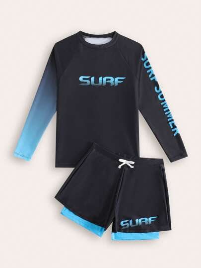 مايوه أولادي مجموعة سروال سباحة ذكور مراهقين بتصميم أنماط الموضة الجديدة