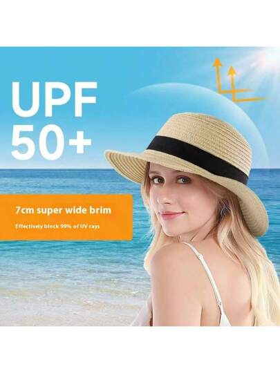 قبعة قش بنما مخصصة لحماية الأطفال من أشعة الشمس، قبعة شمس بريطانية عصرية وقابلة للطي وقابلة للتنفس، قبعة شمس للشاطئ صيفية