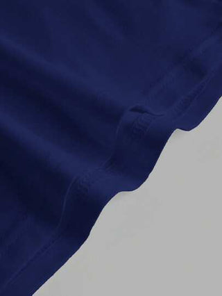 EZwear فوطة خزان كاجوال ضيقة مناسبة للصيف بياقة حلقة على الرقبة بدون أكمام ذات لون أزرق داكن