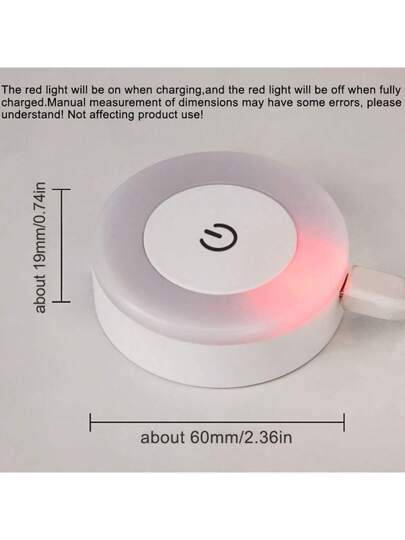 إضاءة ليد لمسية ناعمة - 1 قطعة إضاءة ديكورية لغرف النوم، تستخدم في الحضانات والأروقة وغرف النوم والحمامات وغرف المعيشة والخزائن والخزانات الداخلية - إضاءة دافئة/إضاءة بيضاء/إضاءة ب-3 أوضاع