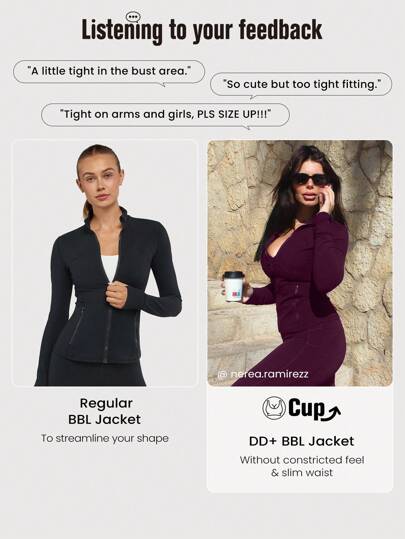 GLOWMODE جاكيت أكمام طويلة من FeatherFit™ مناسبة للصدر (DD+) مدمجة، أداء متدفق، جيوب آمنة، سحاب, لليوغا منخفض التأثير، استخدام يومي في الخريف