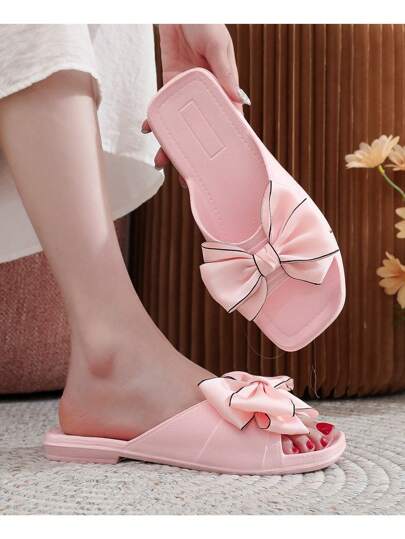 نعال خفيفة مريحة للخارج صيفًا للنساء 2024 الجديدة، بفيونكة