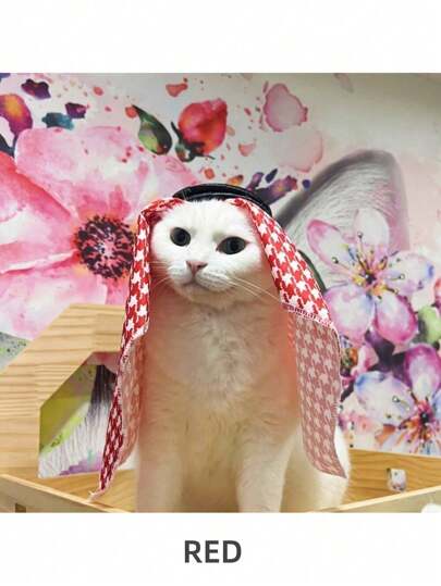 قبعة عنقية للحيوانات الأليفة قطعة واحدة، قبعة مصنوعة يدوياً لحماية الحيوانات الأليفة من الشمس والرياح، إكسسوار تنكري للحيوانات الأليفة