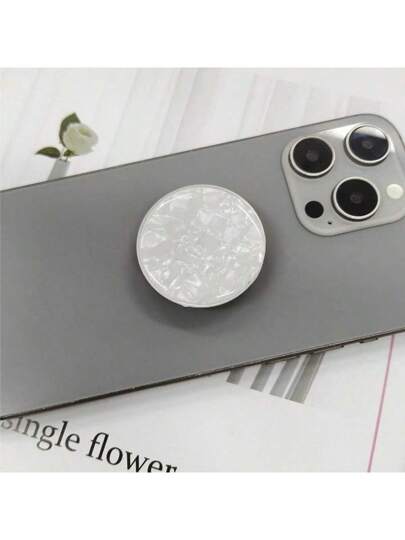 قطعة واحدة قابض هاتف بنمط اللاقط الصدفي مع حامل قابل للتمدد، حامل وسادة هوائية، قابض اصبعي لجهاز الهاتف، قابض شكل زهرة متوافق مع آيفون وهواتف الأندرويد، هدية لعيد الميلاد والعائلة والأصدقاء، اكسسوارات الهاتف