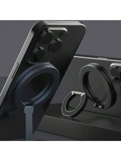 حامل هاتف مغناطيسي مكتبي حلقة مزدوجة التيار المتردد متوافق مع MagSafe لتثبيت الهواتف وللمكالمات الهاتفية، متوافق مع هواتف آيفون والاندرويد، هدية للعيد والأسرة والأصدقاء، حامل حلقي للإصبع وأغراض الهاتف والاكسسوارات