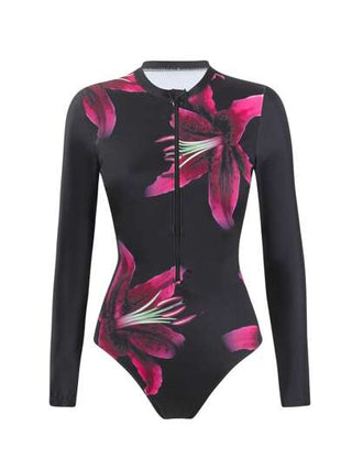 Swim Oasis 2 قطعة/مجموعة بدلة حماية من الأشعة في العطلات الصيفية بطبعة زهور للشاطئ والعطلة الربيعية، بدلة سباحة محترفة للنساء في حفلات الشاطئ والعطلات الصيفية