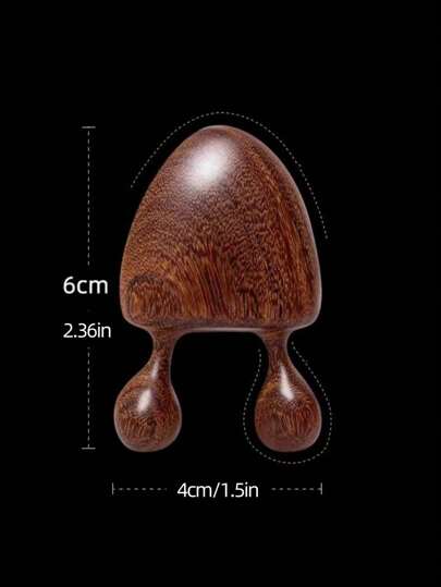 قطعة واحدة من أداة تدليك الأنف والوجه من خشب الصندل - أداة تخفيف من التوتر في العينين، بدون بطارية، بدون عطر