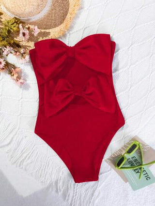 مايوه حريمي قطعة واحدة Swim بدلة سباحة قطعة واحدة بتصميم عقدة هولو (مفتوح) بلون أحادي جذاب