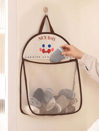 1 كيس شبكي قابل للتعليق ، منظم غسيل مصنوع من البوليستر قابل للتهوية والغسيل ، كيس تصنيف الملابس الداخلية والجوارب قابل للتثبيت على الحائط ، كيس غسيل ، منظم حمام ، منظم غرفة نوم ، منظم مطبخ منزلي ، منظم خزانة ، أساسيات غرفة طلاب الجامعة ، منظم ملابس