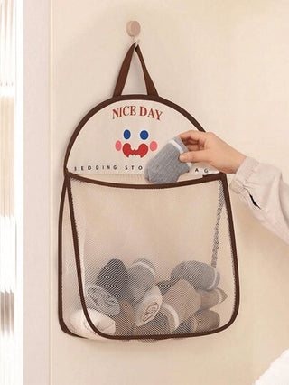 1 كيس شبكي قابل للتعليق ، منظم غسيل مصنوع من البوليستر قابل للتهوية والغسيل ، كيس تصنيف الملابس الداخلية والجوارب قابل للتثبيت على الحائط ، كيس غسيل ، منظم حمام ، منظم غرفة نوم ، منظم مطبخ منزلي ، منظم خزانة ، أساسيات غرفة طلاب الجامعة ، منظم ملابس