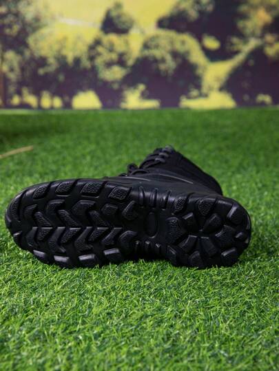 بوت تكتيكي تدريب أسود وحذاء صحراوي للدراجات النارية من مادة EVA والشبكة المهنية لركوب الدراجات والمشي البري شتوي بنعل مطاطي