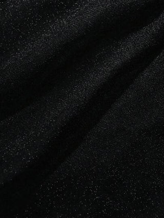لانجيري حريمي MidnightGlam ثوب نوم نسائي من قماش الساتان ذو رقبة عميقة على شكل حرف V وظهر مكشوف، مزين بالترتر والرينستون والسلسلة