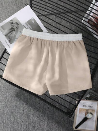 Manfinity Homme شورت رجالي بخصر مرن قابل للسحب ،ملابس رجالية شورتات