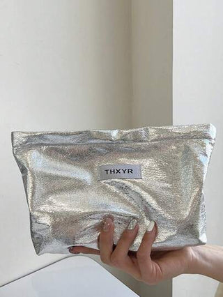 حقيبة مستحضرات التجميل اللامعة ، منظم عالي الجودة سعة كبيرة لمستحضرات العناية بالبشرة ومستلزمات المكياج ، حقيبة أدوات التجميل المحمولة