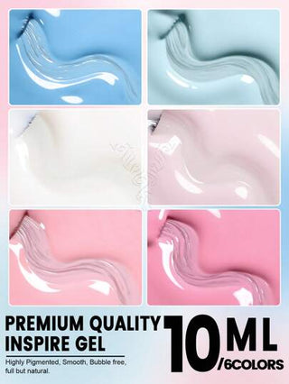 YOKEFELLOW 10 ملل طلاء جل أظافر أزرق، زهري شفاف بأسلوب الجيلي، سهل الإزالة بالنقع من نوع YOKEFELLOW، مثالي للفن على الأظافر، سريع الجفاف وطويل الأمد، هدايا للنساء 2025