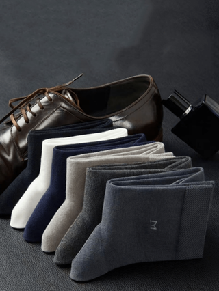 5 أزواج من جوارب الكاحل المتوسط للرجال ذات تصميم حرفي للأعمال والأناقة اليومية، مقاوم للروائح و ماص للرطوبة، 5 ألوان