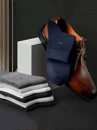 5 أزواج من جوارب الكاحل المتوسط للرجال ذات تصميم حرفي للأعمال والأناقة اليومية، مقاوم للروائح و ماص للرطوبة، 5 ألوان