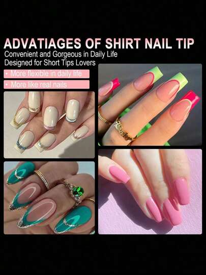 600 قطعة مجموعة كاملة من أطراف الأظافر الأكريليكية القصيرة ذات الشكل اللوزي والسطح المطفأ، الشفافة، الأظافر الاصطناعية شبه المجهزة لطلاء DIY والضغط على الأظافر
