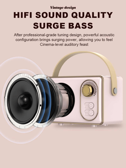 سماعة بلوتوث لاسلكية صغيرة بتصميم كلاسيكي قديم، بصوت استريو واضح وجودة رنين عميق، سماعة محمولة كلاسيكية متوافقة مع أجهزة آيفون وأندرويد واللوحيات