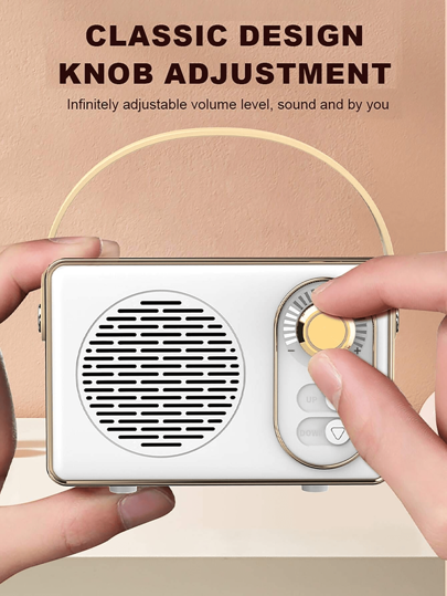 سماعة بلوتوث لاسلكية صغيرة بتصميم كلاسيكي قديم، بصوت استريو واضح وجودة رنين عميق، سماعة محمولة كلاسيكية متوافقة مع أجهزة آيفون وأندرويد واللوحيات