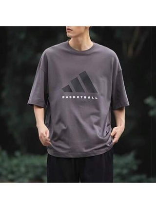 Adidas تي شيرت قصير بأكمام قصيرة للجنسين موديل ربيع 2025 ملائم للرياضة الكاجوال والراحة ذو رقبة دائرية، مجموعة ملابس للأزواج JC7834