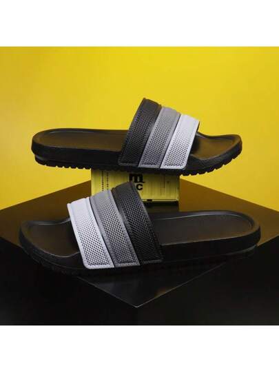 صندل رجالي كاجوال غير زلق مريح للاستخدام في الخارج، بألوان متدرجة