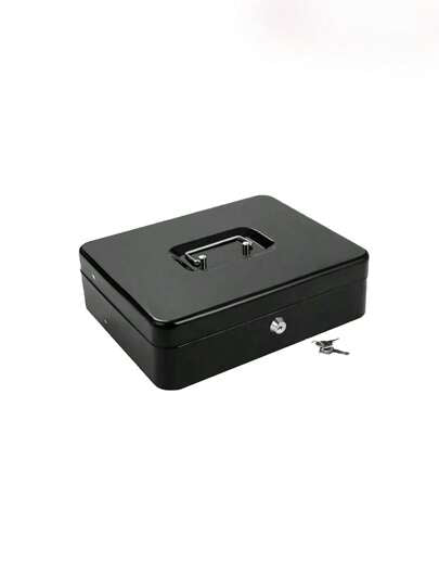 أثاث مكتبي 1-4 حبة، صندوق نقدي بقفل ودرج كبير الحجم مع مفتاحين، صندوق آمن للمكتب والأعمال، صندوق توفير، صندوق حماية معدني، هدية للرجوع للمدرسة، مقاس 11.8 بوصة طول x 9.5 بوصة عرض x 3.5 بوصة ارتفاع، ديكور أعياد الهالوين والأعياد