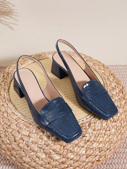 صنادل نسائية جديدة للصيف ذات رقبة كاحل وكعب سميك، بفتحة مربعة للإصبع، لأغراض كاجوال