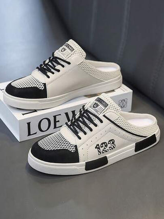 أحذية رجالية خارجية مريحة بنعل سميك، أحذية رياضية كاجوال مقاومة للانزلاق، بمقاس كبير 47، بنمط جزمة سهل الارتداء من شبكة تنفس، أحذية رياضية كاجول بأربطة مقاومة للروائح الكريهة للاستخدام اليومي