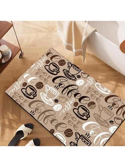 1 قطعة سجاد مطبوع للمطبخ مضاد للانزلاق ومقاوم للزيت، مستطيل الشكل، مقاوم للماء وللبقع، مناسب لغرفة المعيشة والنوم والممر والحمام وغرفة الغسيل - سجاد بوليستر للاستخدام الداخلي والخارجي لديكور المنزل