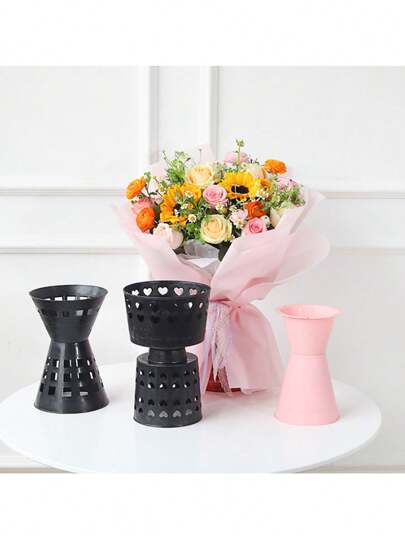 1 قطعة صندوق على شكل سيف لترتيب الأزهار الإلهية، طقم قالب مزهرية من البلاستيك لترتيب وصناعة الزهور، صندوق قاعدة هدايا الأزهار