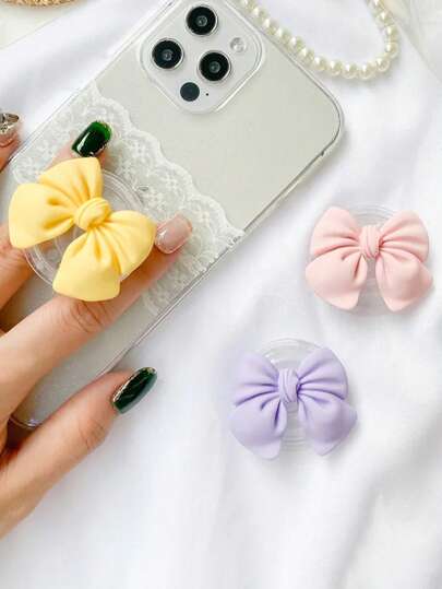 1 قطعة مسك هاتف ذو خطاف زينة ملون ومتوسع قابل للتعديل للاستعمال على المكتب، تركيب حلقة المسك، متوافق مع أغلفة هواتف الآيفون والاندرويد، هدية للبنات وأعياد الميلاد والعائلة والأصدقاء