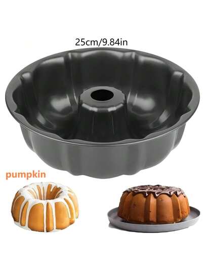 قطعة واحدة من قالب الخبز الدائري، قالب كيك غير لاصق، مناسب للفرن، قالب كيك عيد الفصح اليدوي، ذو قاع مسطح، فارغ في الوسط