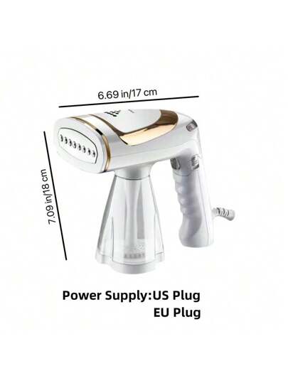 ESUPER كي البخار اليدوي للملابس بقوة عالية، كي بخار محمول قابل للطي للسفر ،لبخار الملابس مع خزان مياه قابل للفصل سعة 250 مل ، سخان سريع الاحماء في 20 ثانية 1600 واط مع قفاز