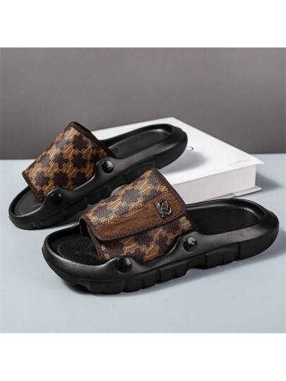 صنادل جلدية جديدة للرجال في الصيف ، ذات قاع ناعم وقابل للتهوية مع نعل مضاد للانزلاق وملائم للارتداء اليومي