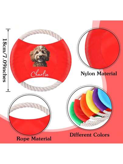 قطعة واحدة كلب مخصص، مجموعة ألعاب ليد الكلب، لعبة تدريب الكلاب مع حبل المضغ مناسبة للكلاب الصغيرة والمتوسطة والكبيرة، تدريب الجراء والجرّ والتخلص من التسنين