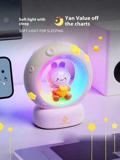 قطعة واحدة من ضوء الليل للقط النائم القابل للشحن بلون ذهبي، 3 مستويات سطوع ، تحكم باللمس ، قاعدة قابلة للفصل، مصباح مكتبي LED،مناسب لديكور غرفة النوم والمعيشة