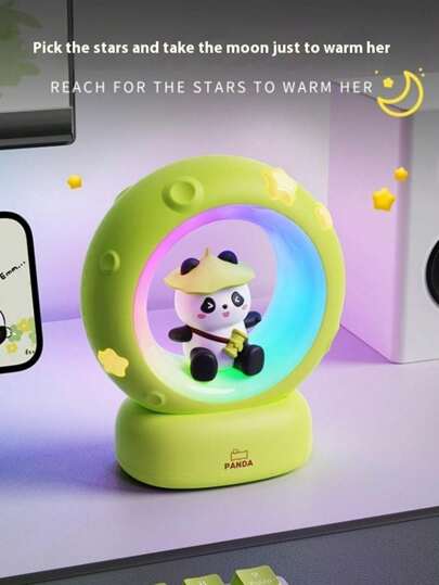 قطعة واحدة من ضوء الليل للقط النائم القابل للشحن بلون ذهبي، 3 مستويات سطوع ، تحكم باللمس ، قاعدة قابلة للفصل، مصباح مكتبي LED،مناسب لديكور غرفة النوم والمعيشة