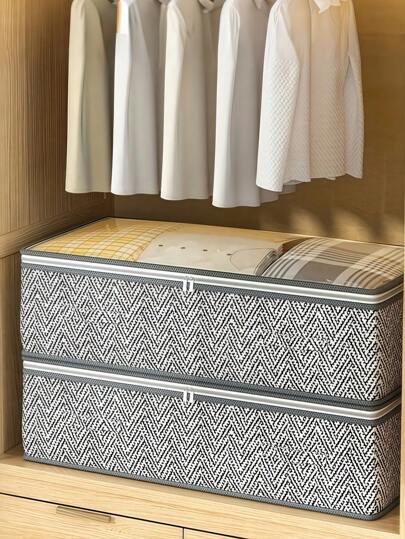 قطعة واحدة من صندوق تخزين كبير السعة تحت السرير مزود بسحاب، مقاوم للغبار، شفاف من الأعلى، صندوق تخزين تحت السرير خفيف الوزن لتنظيم الملابس والبطانيات والمفروشات، حاوية قابلة للطي لتنظيم الخزانة، ديكورات للاحتفالات والبيت والغرفة