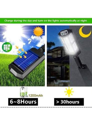 4 قطع مصباح شمسي قوي بإضاءة LED فائقة السطوع لاستخدام خارجي، مصباح شمسي ب- 43 مصباح LED ب- 3 أوضاع مع جهاز استشعار للحركة، مقاوم للماء للحدائق والطرقات الخارجية
