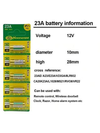 5-15 بطارية جافة قلوية 12 فولت 23A أ23 ج23A 23MN MS23 GP23A L828 V23GA ALK23A لجرس الباب والمشغل المتنقل وإنذار السيارة والتحكم عن بعد