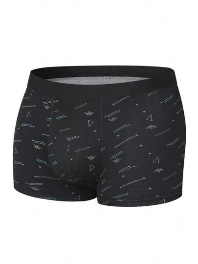 4قطع/حزمة سروال داخلي رجالي، شورت بوكسر رياضي مريح