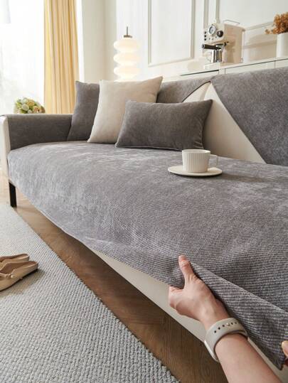 غطاء أريكة بسيط المظهر، مقاوم للماء، متعدد الاستخدامات وراحة لأريكة المنزل، غرفة النوم، غرفة المعيشة، المكتب والمكاتب قطعة واحدة