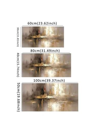 لوحة جدارية ذهبية تجريدية قماشية بدون إطار لغرف المعيشة والنوم لديكور المنزل