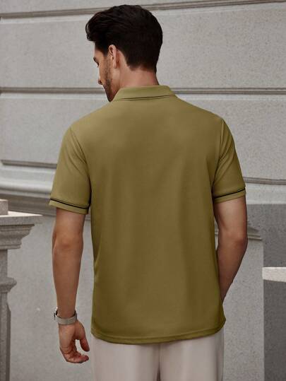 Manfinity Bizformal قميص بولو كاجوال/للعمل قصير الأكمام للرجال