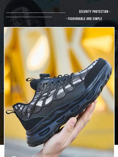 بوت أمان العمل الرياضية للرجال والنساء مع طرف قدم صلب دوار، مضادة للحرارة و الطعن، مريحة بنعل هوائي، شبك تهوية، بوت سلامة البناء للرجال والنساء، بوت حماية العمالة للرجال والنساء